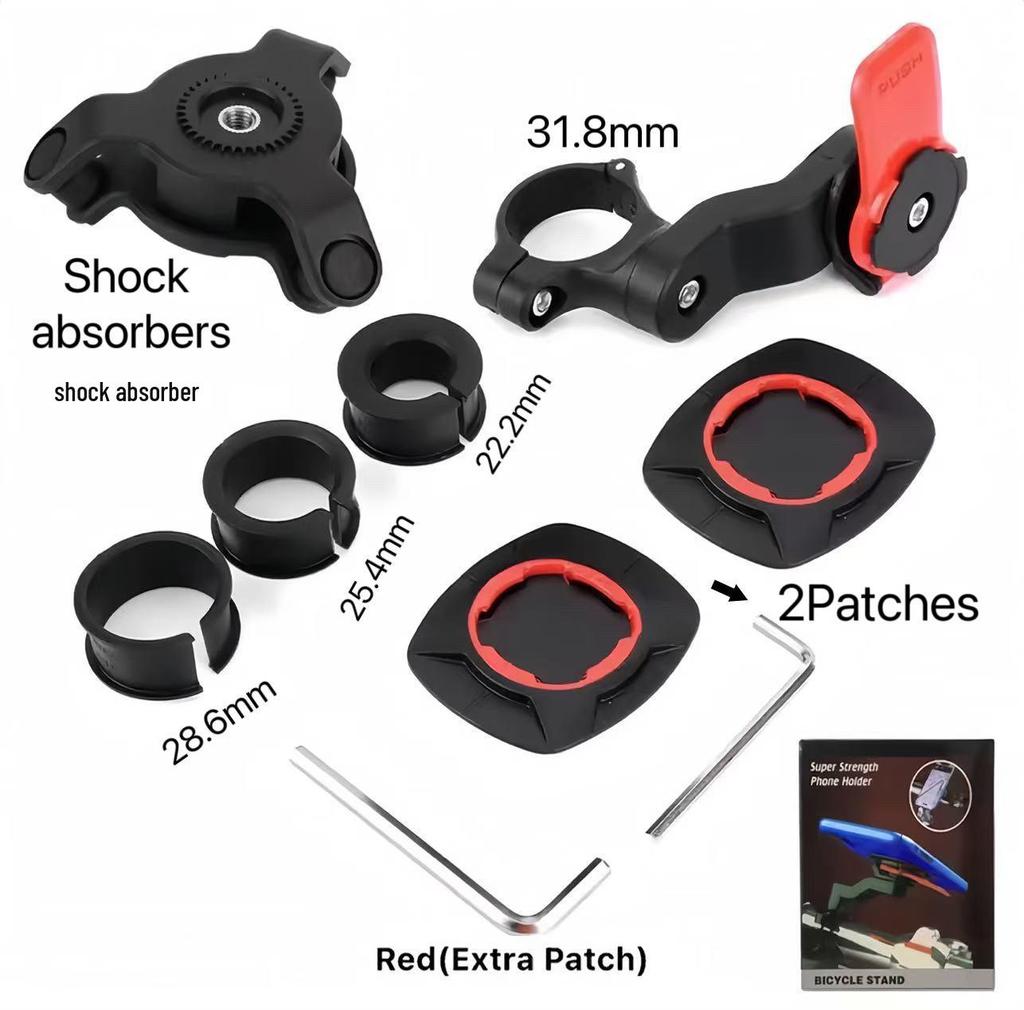 Motorcycle & Bicycle Phone Holder with Shock Absorption for Navigation