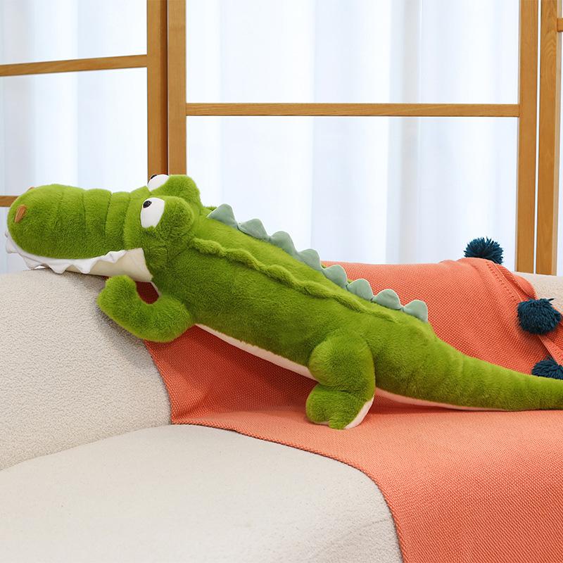 80cm Weiches Kuscheltier Krokodil Puppe Plüschtier Dekoriertes Plüschtier Kissen Cartoon Krokodil Geburtstagsgeschenk Für Kinder