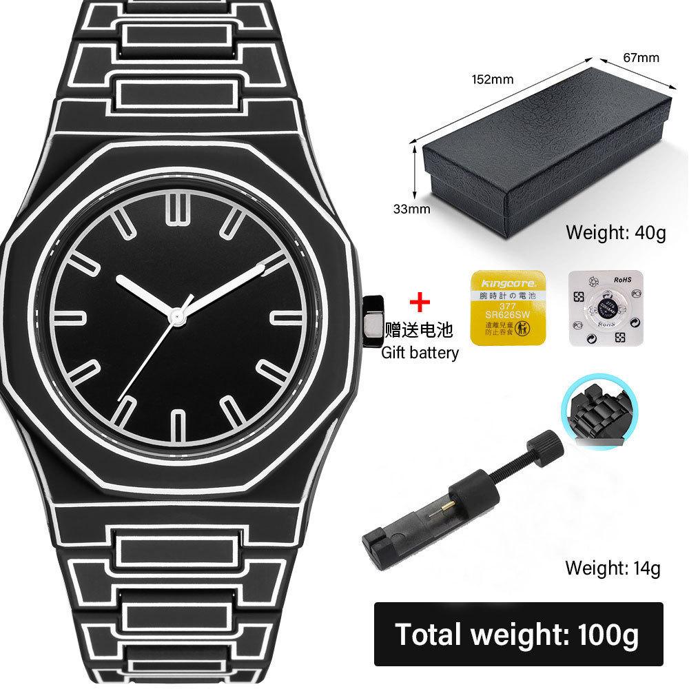 Moderne Minimalistisk Skissering Kreativ Sportsklokke Fritid Enkelt Design Vanntett Silikonrem Kvarts Armbåndsur Klokke Gaver