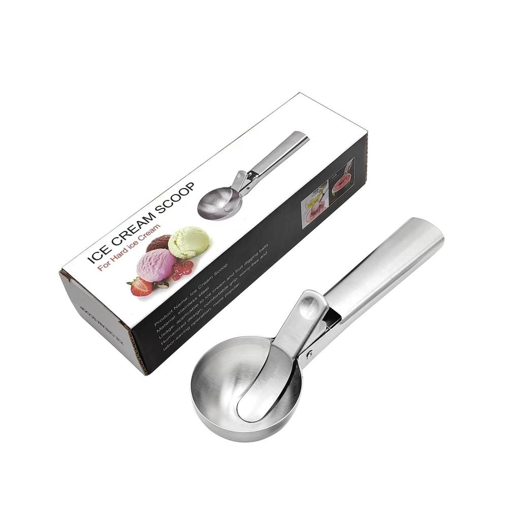 Stainless Steel Dual-Purpose Ice Cream and Fruit Baller Spoon