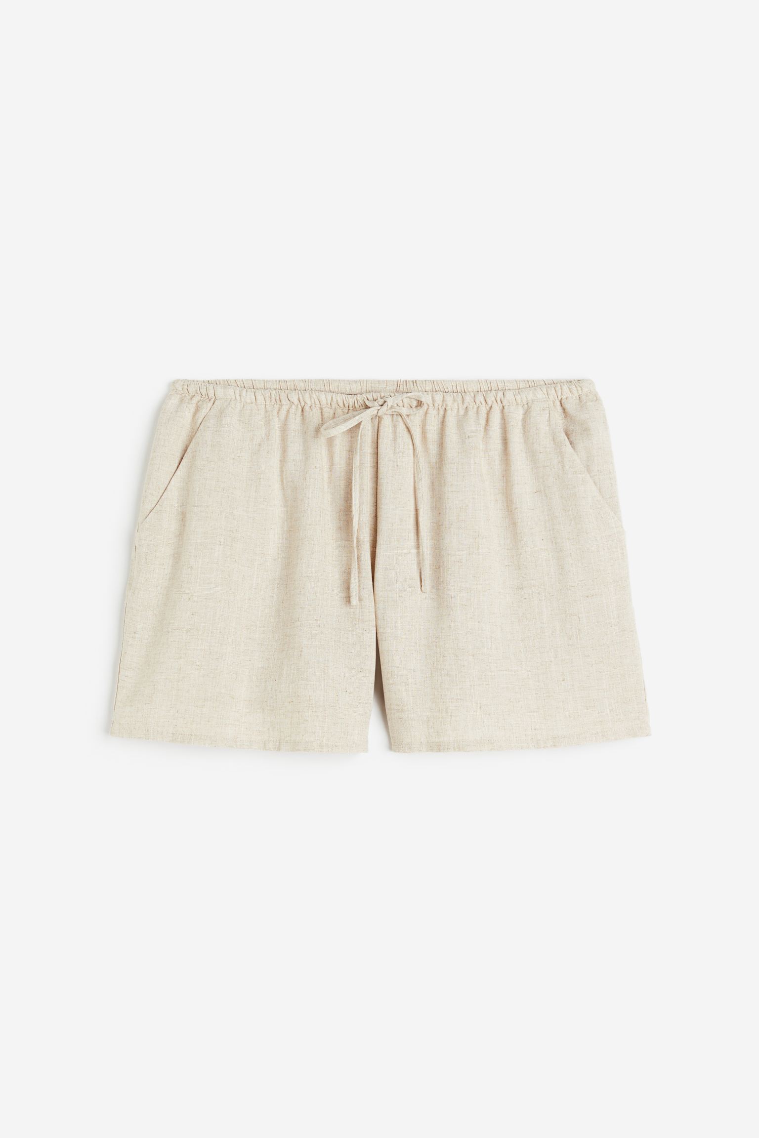 

H&M+ Linen-blend pull-on shorts