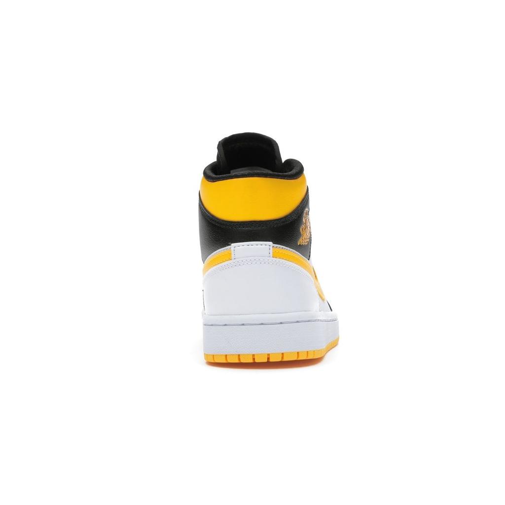 Air Jordan 1 Mid SE White Laser Orange Women Sneakers Black CV5276-107