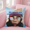 Billie Eilish Fan Merch Povlak na polštář Hit Me Hard & Soft Design alba Potah na polštář Oboustranně potištěný Pro hudební fanoušky Domácí dekorace