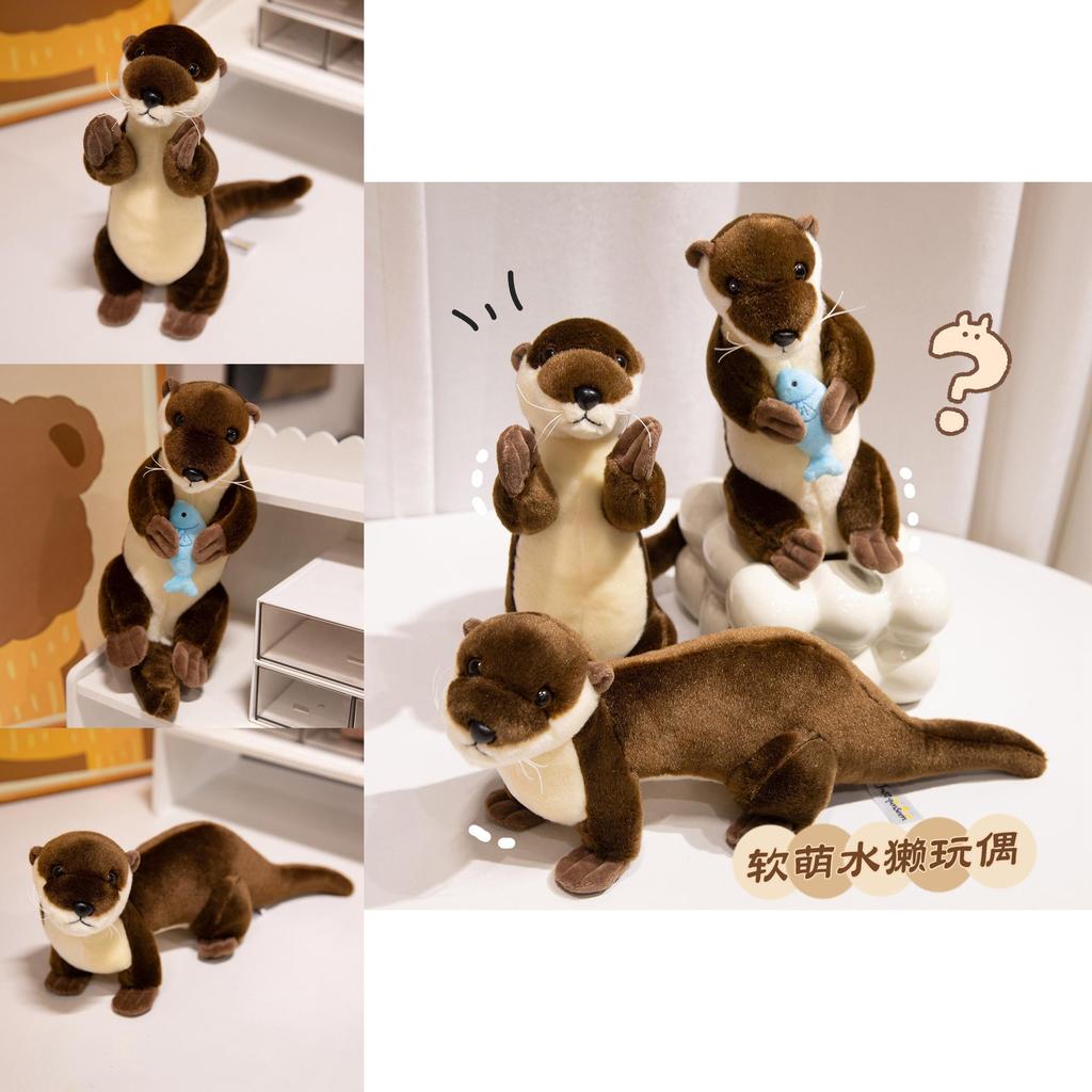 Plush Otter Toy With Pp Cotton Filling For Kids Gift And Collectors