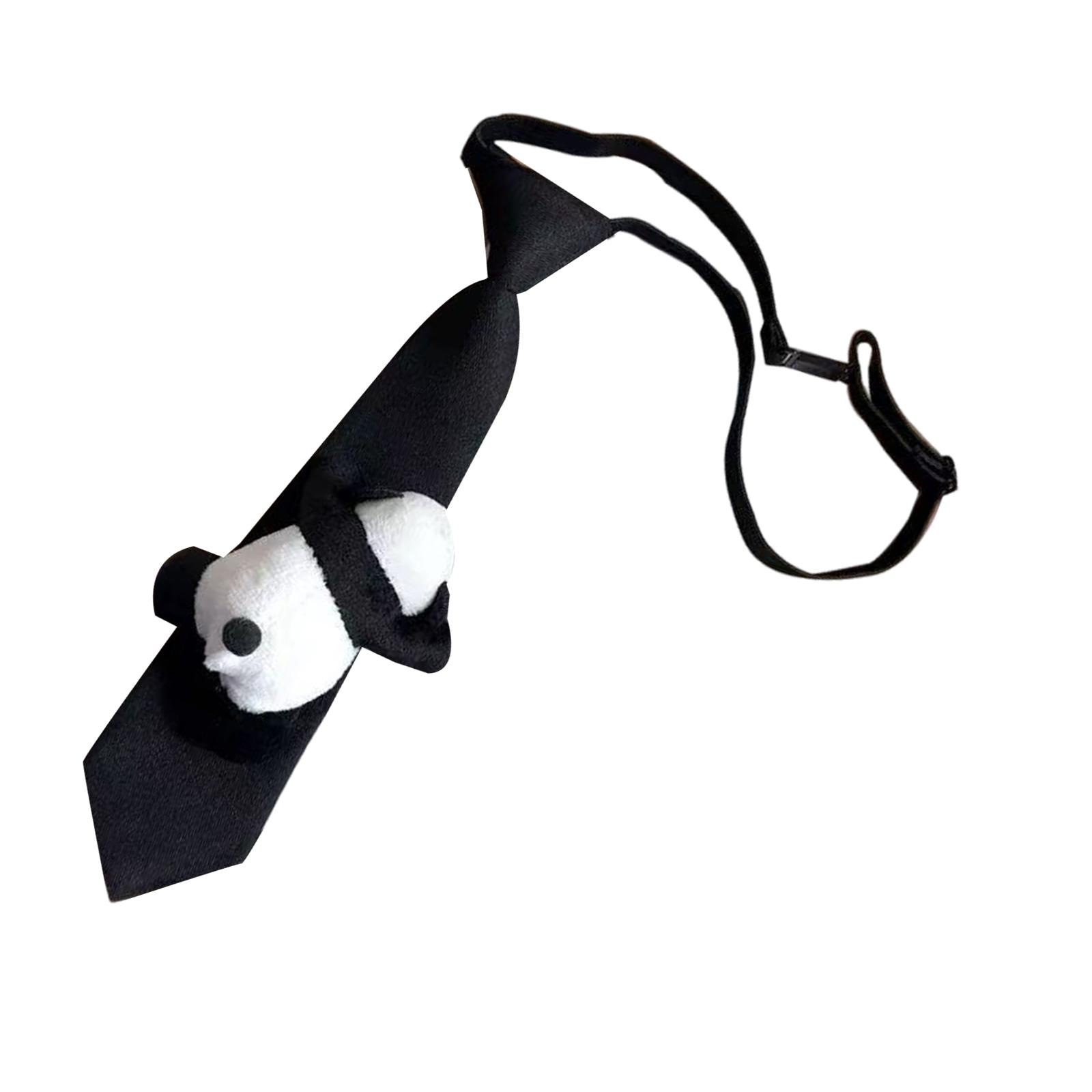 

Регулируемые галстуки-молнии Panda Playfulness Casual Styles Tie Unisex Necktie для мужчин и мальчиков с легким зажимом A