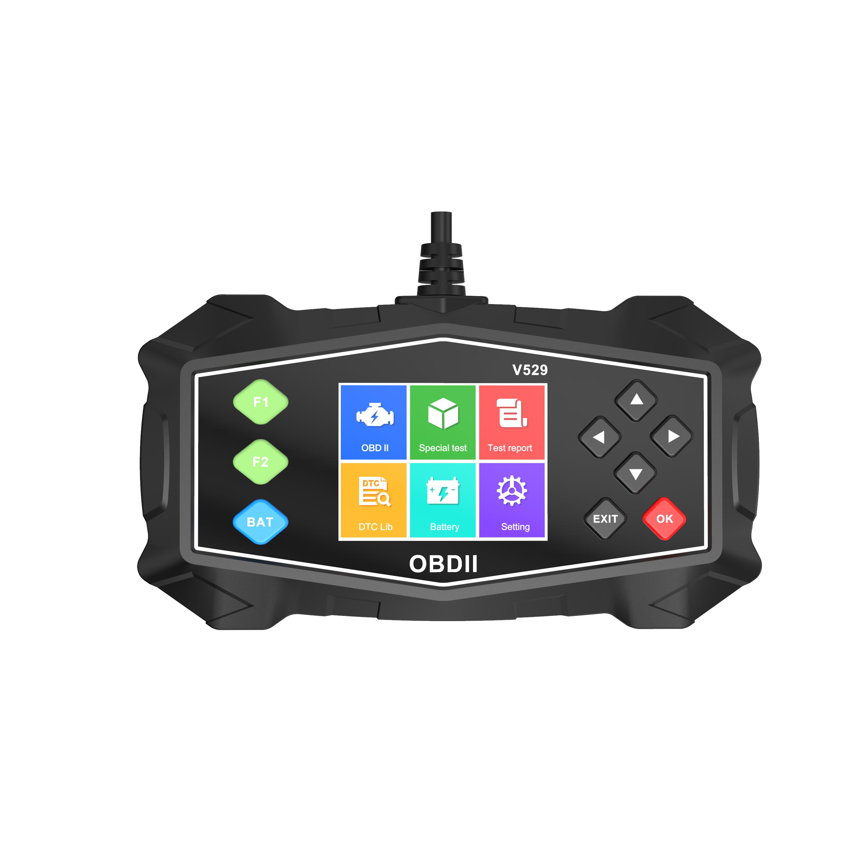 Автомобильный OBD-сканер Тестирование кислородных датчиков Автомобильный диагностический планшет v529