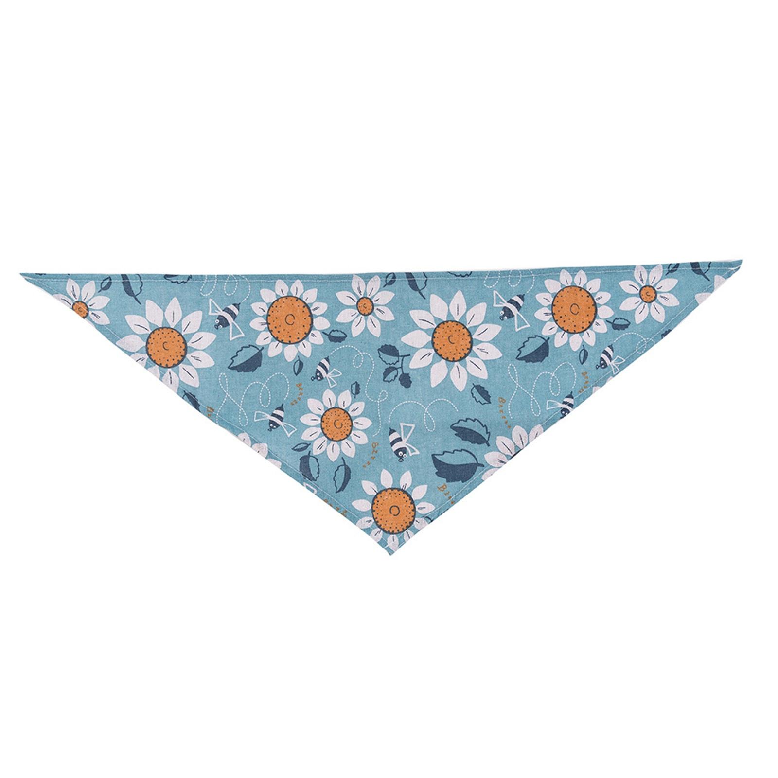 Bib,Dog Scarf,Puppy Bib,Pet Saliva Towel,Flower Pattern Stylish Pet Decorative Pet Printing Saliva Towel Dog Scarf For Small Dogs One Size