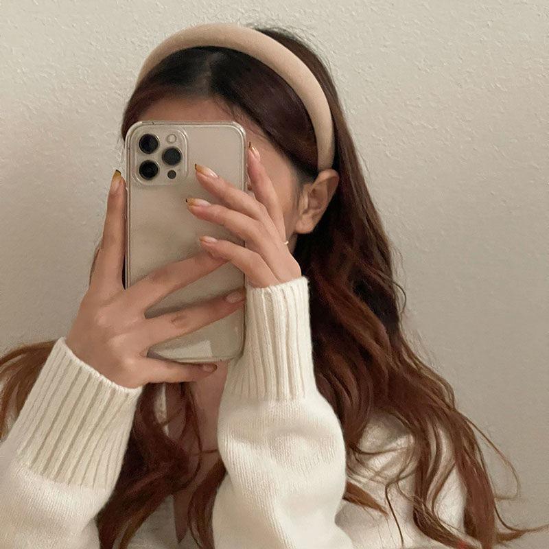 Elegant Korean Style Wide-Brimmed Sponge Headwear Headband For  Girls Hair Accessories