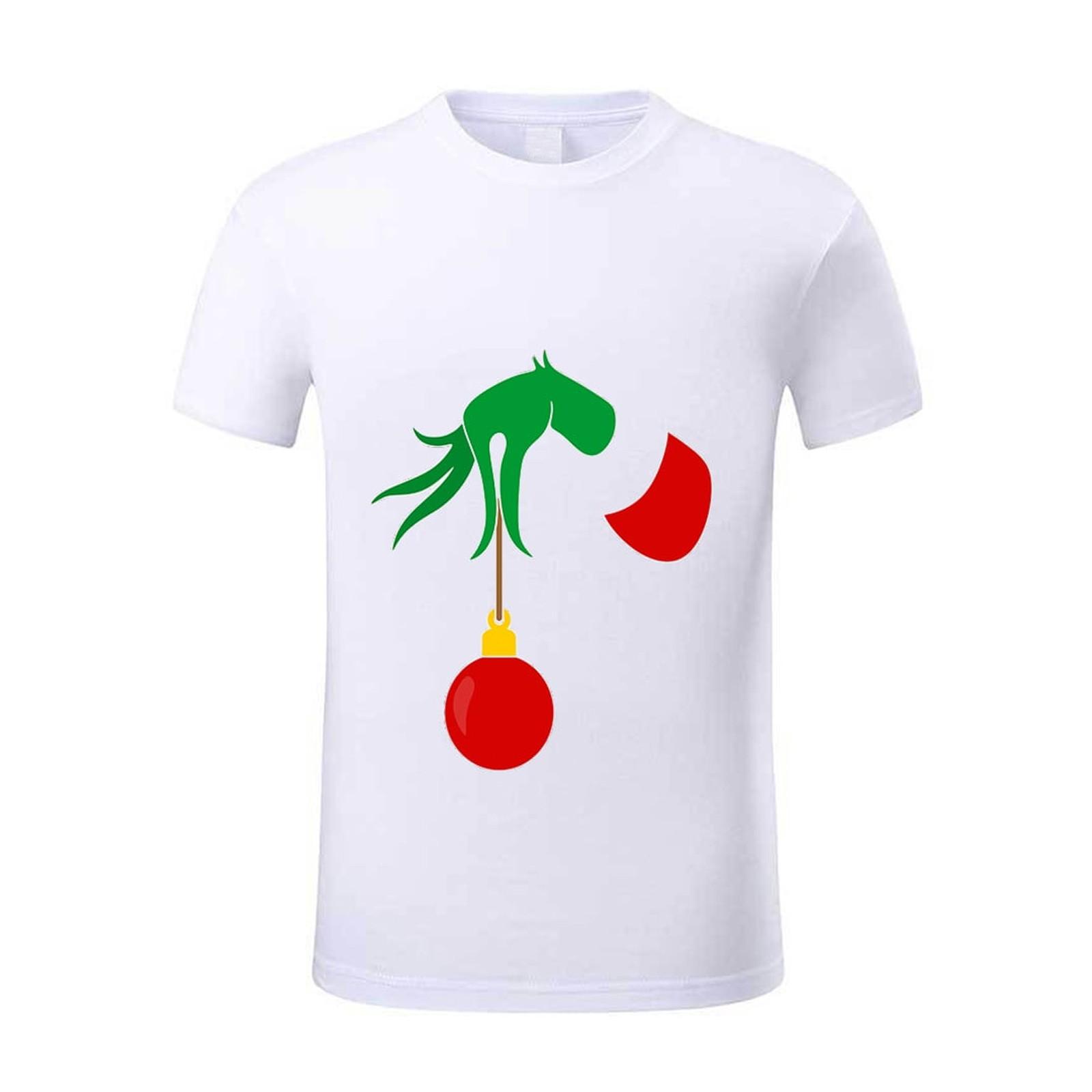 

Merry Christmas Men/Women Fashion T Shirt Casual Short Sleeve T-Shirt M червоний