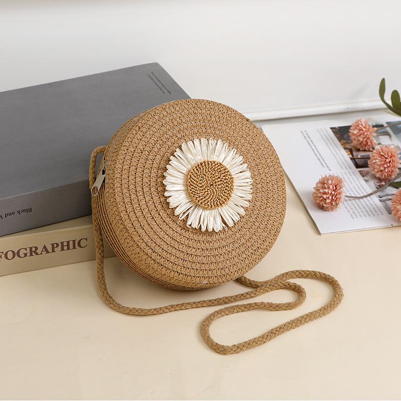 Rustic Raffia Straw Bag Woven Phone Bag Crossbody Female,Beach Straw Small Bag Holiday Style