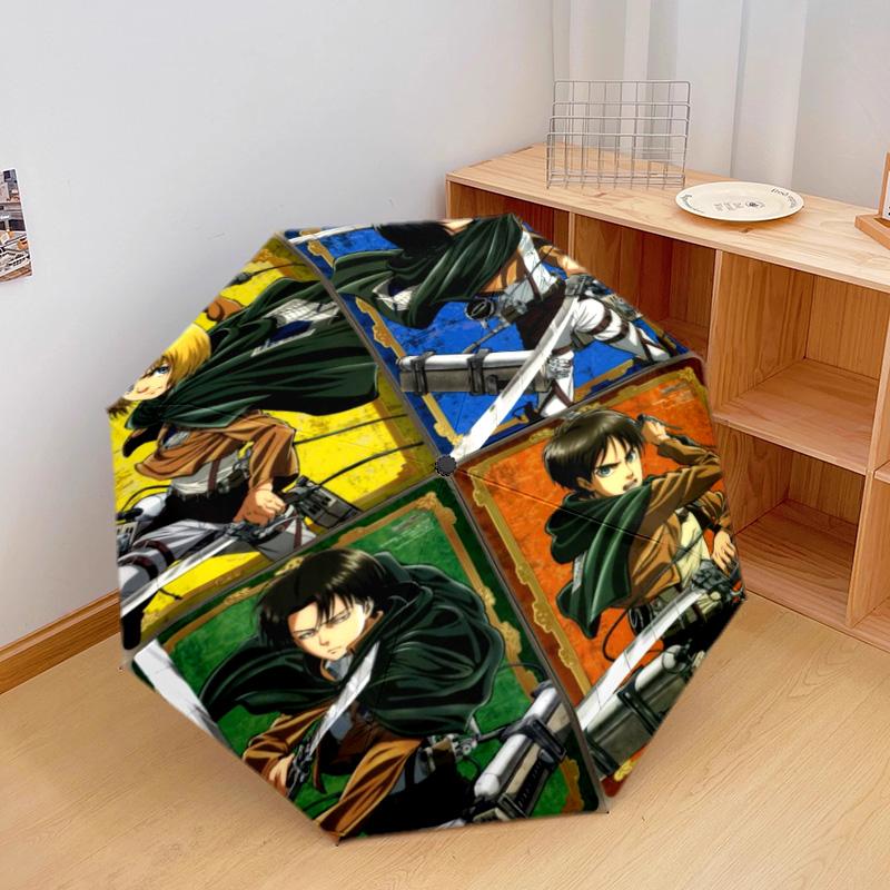 Attack Titan Automatic Umbrella - Suitable Travel Outdoor Portable Umbrella Birthday Gift Daily Essentials