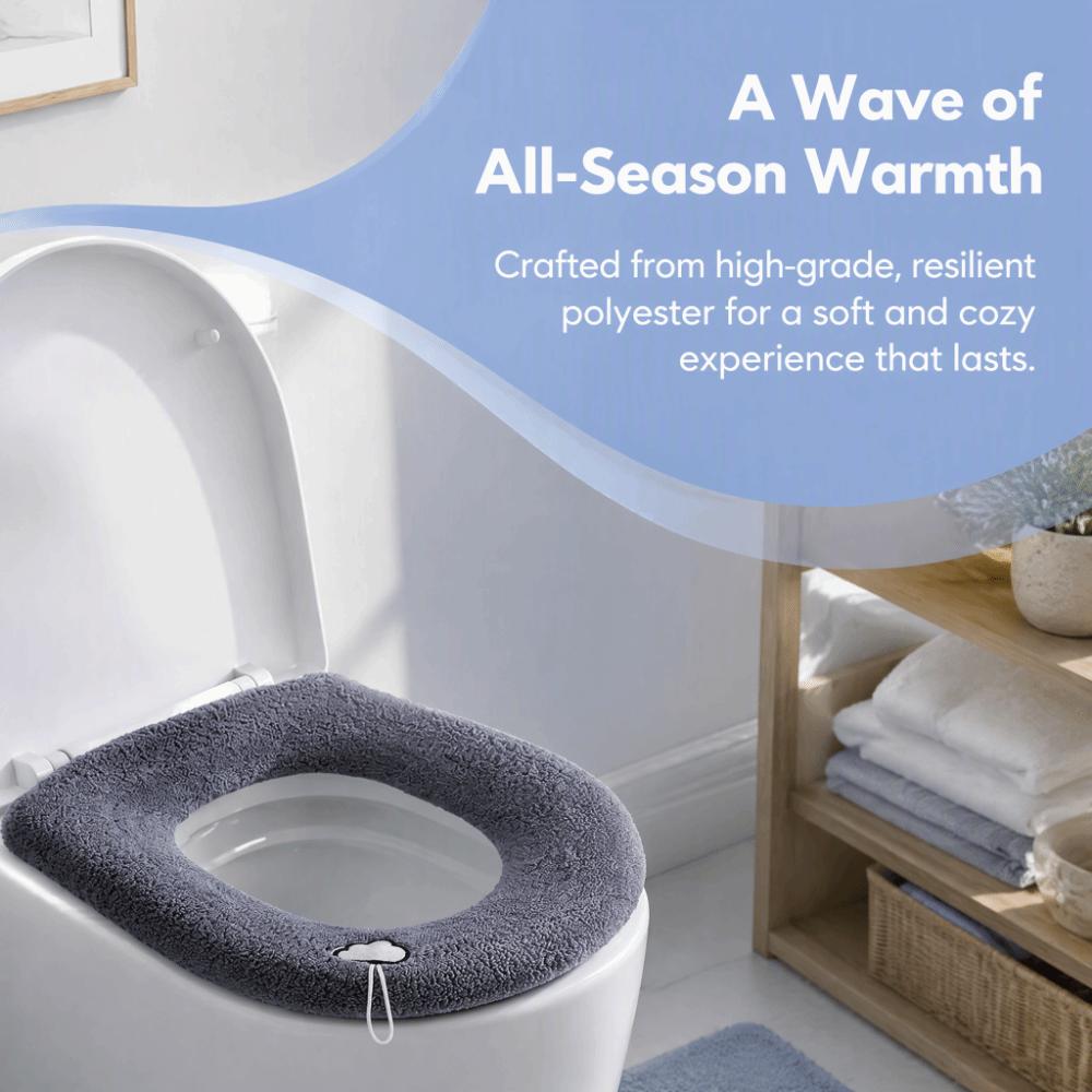 2 Pack Stretchable Toilet Seat Cushion Thick Toilet Seat Pad  For Elongated Round Toilets