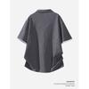 Men Notch Collar Solid Polo Shirt Short Sleeve Loose Casual Minimal Smart Daily Office Summer Basic Top