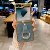 Ring Holder Diamond Case For Samsung Galaxy Z Flip 6 5 4 Zflip 5 Zflip 4 3 Bling Electroplating Cover