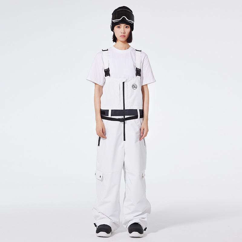 Men's Women's Snow Bibs Ski Pants Adjustable Snowboard Bib Outdoor Waterproof  Windproof Insulated Ripstop Snowboarding Overalls Winter