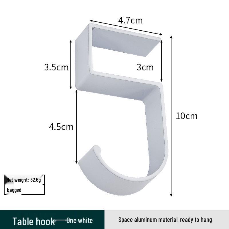 Removable Portable Desk-Side Backpack Hook
