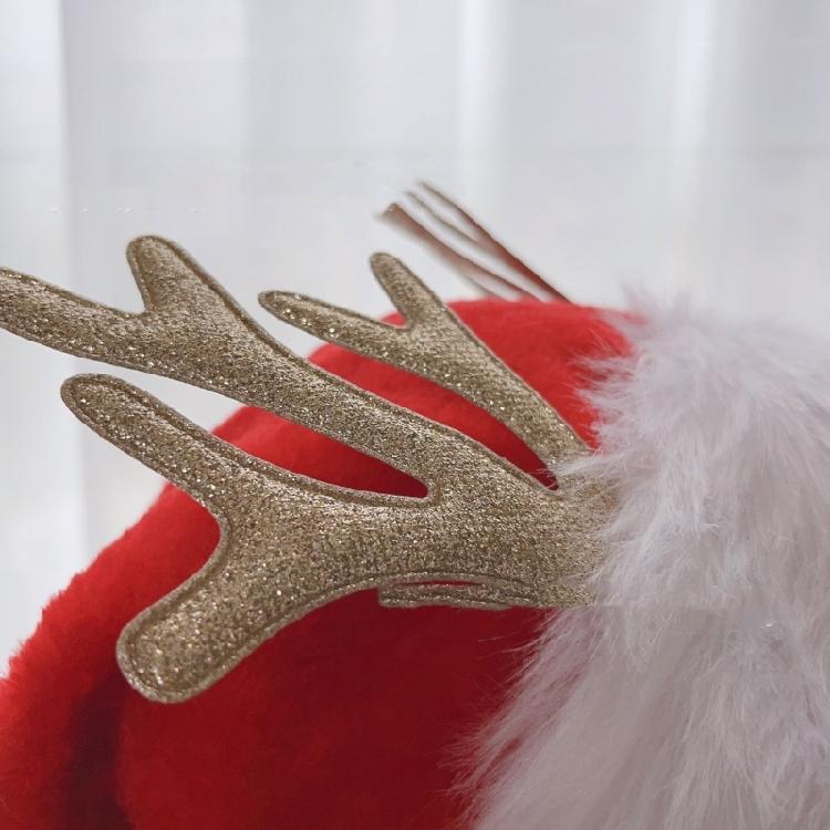 Festival Christmas Santa Caps for Festival Family Gathering Party Antler Santa Hat Holiday Props Headwear Christmas Hat
