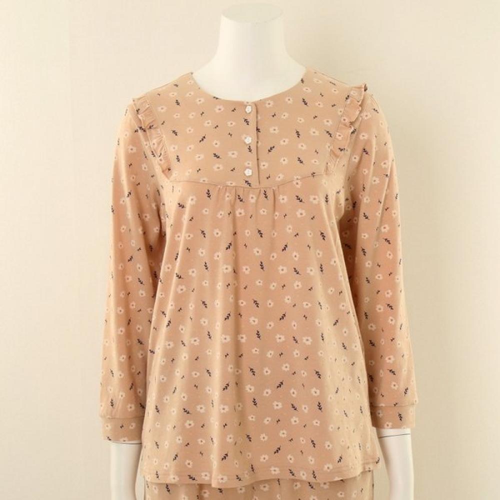 VenuS Floral Cotton Rayon Span Long Sleeve Women S Homewear Top Vev3786f 100