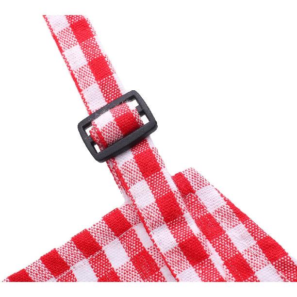 Jennice House Kids Aprons - Children's Artists Pure Cotton Gingham Apron With Pocket and Adjustable Neck Strap, Painting and Baby Chef Party Apron