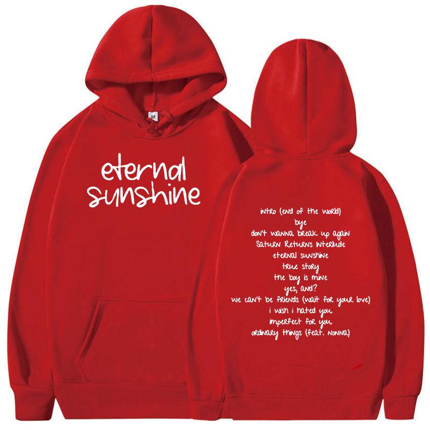 

Ariana Grande Eternal Sunshine New Album Hoodie Men Long Sleeve Hooded Sweatshirts Unisex Casual Streetwear Pullover Clothing S
