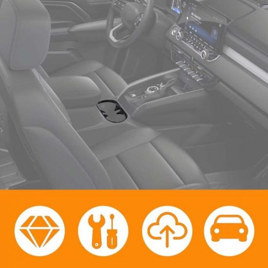 Carbon Fiber Gearbox Front Cup Holder Bezel Trim Cover For Chevy Colorado +