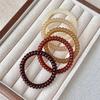 5Pcs Fashion Solid Thin Phone Cord Headband High Elasticity Simple and Durable Rubber Band Women's Ponytail Hair Rope Headwear