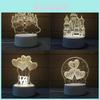 Sky Castle Heart Balloon 3d Night Light Creative Table Lamp Birthday Gift Nordic Style