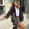Autumn and Winter Fashion Temperament Women's Clothing One-piece Double-sided Jacket Ladies Warm Coat