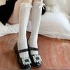 Cute Lace Mesh Knee High Socks Ruffle Sweet Matching Calf Socks Jk Fishnet Stockings For Women Girls