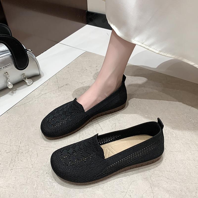 Summer Mesh Breathable Flat Shoes for Women Breathable Lace Casual Loafers Comfortable Casual Lightweight Women Shoes Size35-41