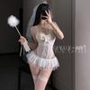 Erotic Underwear Pure Desire Bride Wedding Dress Sexy One-Piece Dress Set Lace Seductive Uniform Pajamas 1357