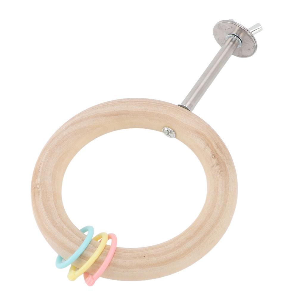 Bird Cage Round Perch Wooden Stable Structure Multifunctional Bite Proof Parrot Swing Perch Stand To