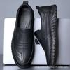 Men's Casual Shoes 2024 Summer New Trend Driving Leather Shoes Men's Leather Soft Sole Middle-aged and Elderly Dad Shoes