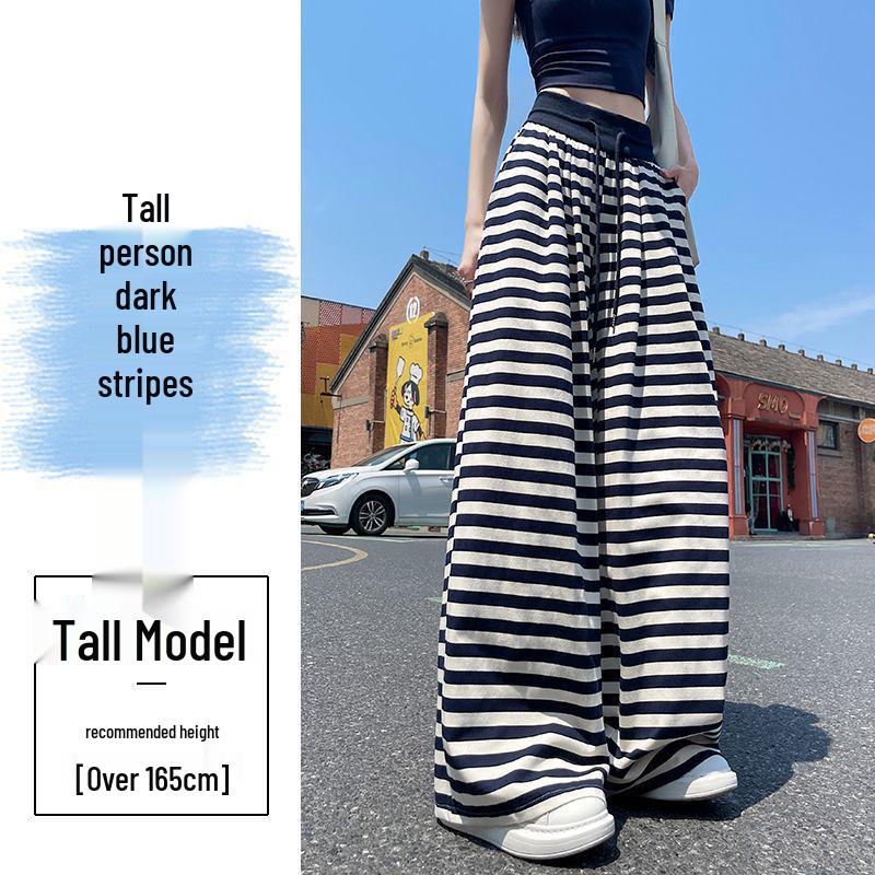 

Dongdaemun 2026 High-Waist Striped Wide-Leg Pants for Women 2XL 65-70kg