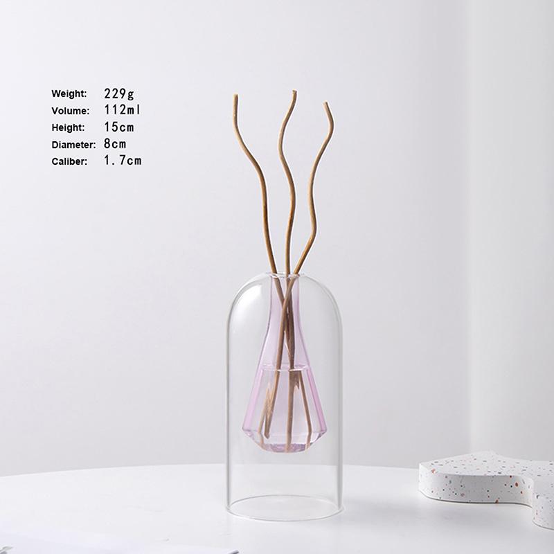 Double Layer Glass Aromatherapy Bottle Essential Oil Volatilization Bottle Ornament Home Decoration Hydroponic Vase