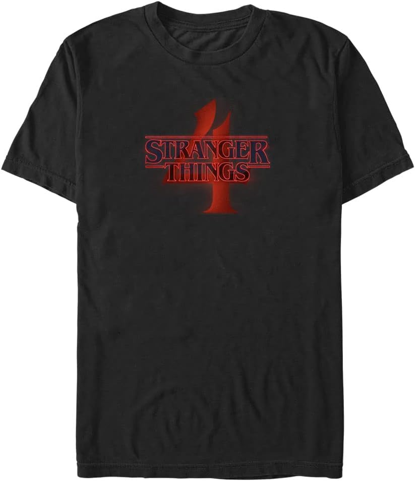 Stranger Things Men s Big & Tall 4 Logo Short Sleeve Tee S