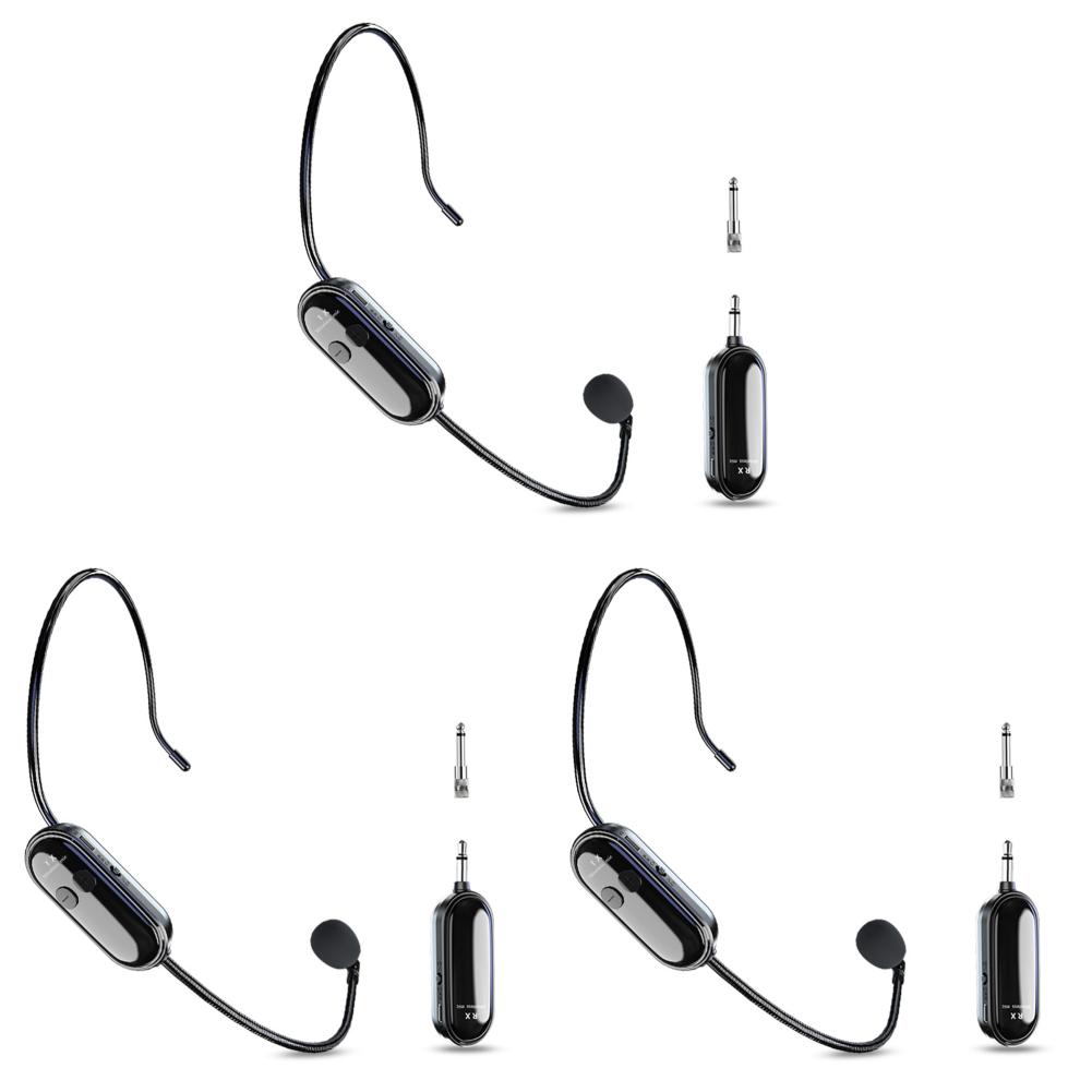 5-1Set 2.4G Wireless Microphone Headset Mic For Voice Amplifier Speaker Karaoke Computer Teaching Meeting Yoga Speech Mic System