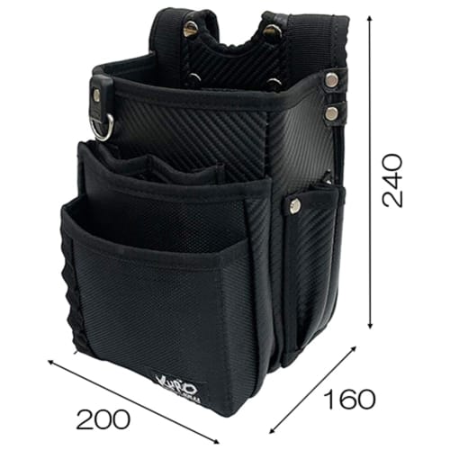 SK11 Black Waist Pouch, 3 Drawers, SKC2-4BK