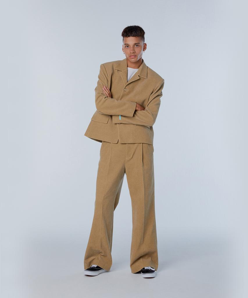 INSTANTFUNK Ms Corduroy Semi-Wide Slacks - Beige