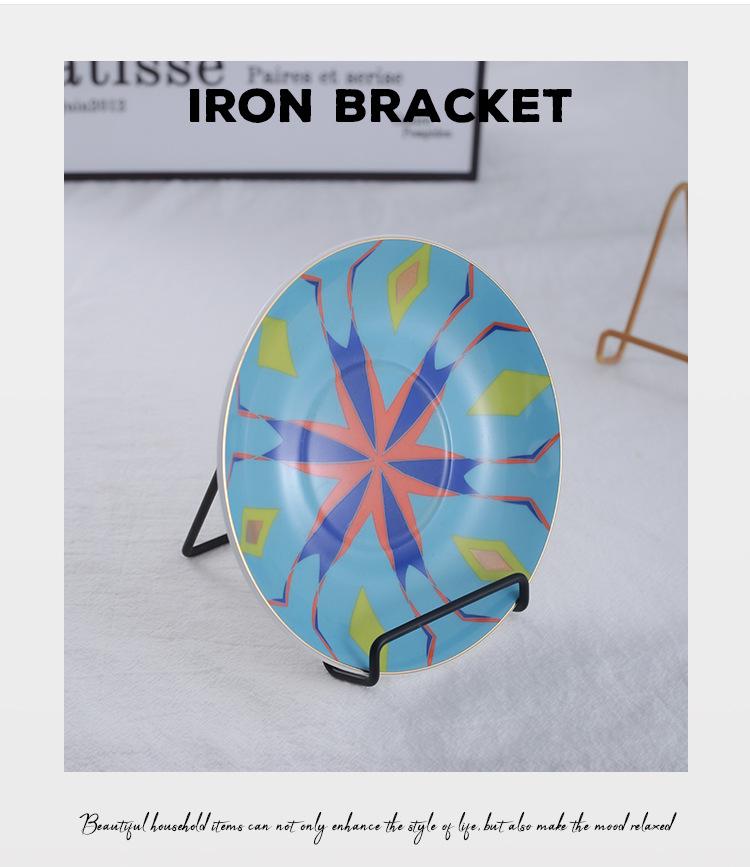 Wrought Iron Photo and Tablet Display Stand - Decorative Metal Frame Holder