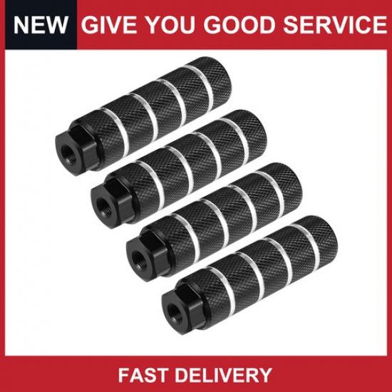 4 шт. Алюминиевый сплав Задние подножки Черные для BMX MTB Велосипеда Подходят для осей 3/8 дюйма Новые