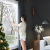 Fensterreinigungsrakel, doppelseitiger Spray-Expansion-Fensterreiniger mit langem Griff, handgehaltener Fensterspiegel-Rakel