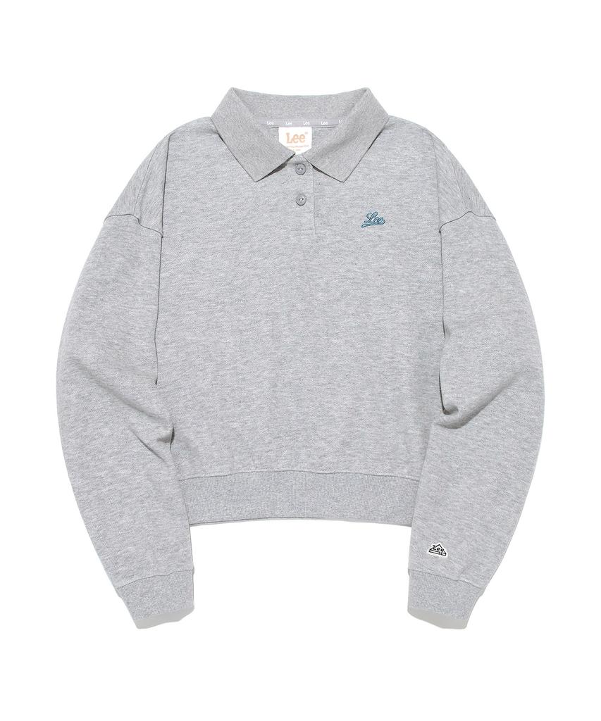 LEE Women'S Union Pique Collar Sweatshirt Gray