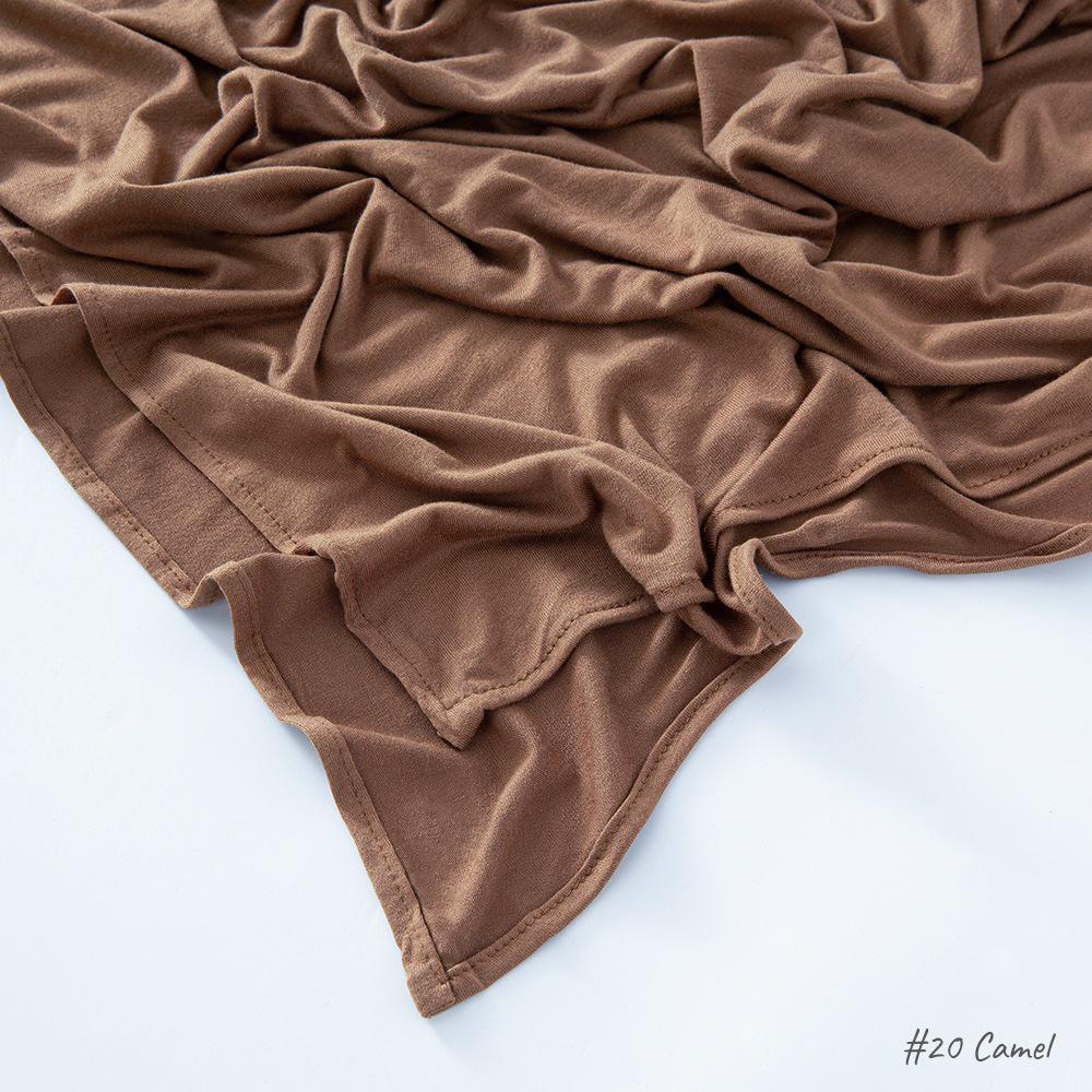 High-Quality Malaysian Modal Cotton Jersey Scarf with Rolled Edge