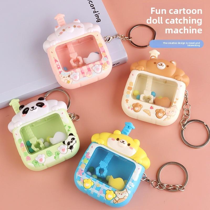 Kids Cuter Panda Cat Toy Keychain For Kids With Plastic Construction For Children And Teens