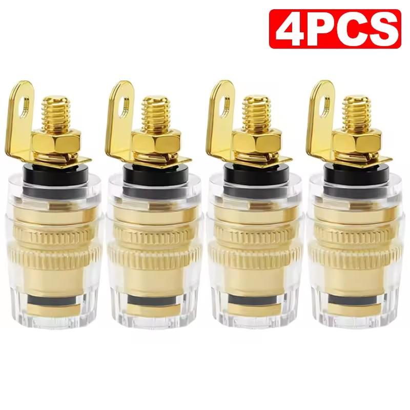 Banana Plug Connector Audio Jack Socket 4mm Binding Post For Amplifier Speaker Terminal Board Gold Plated Consumer ElectronicsGood product