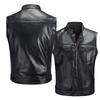 Leather jacket men's vest explosion