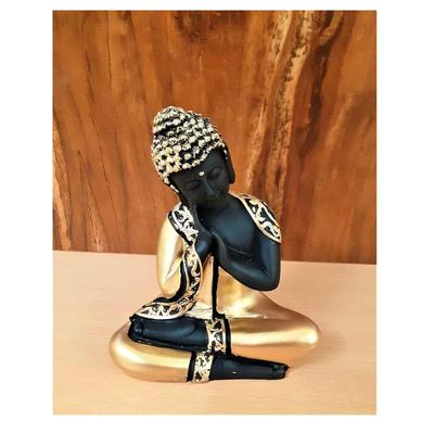 Buddha-Statuen für Wohnzimmer Goldene Sitzende Buddha-Idole für Heimdekoration Gautama Buddha Schauobjekte Figur Gartenbrunnen Dekorativ