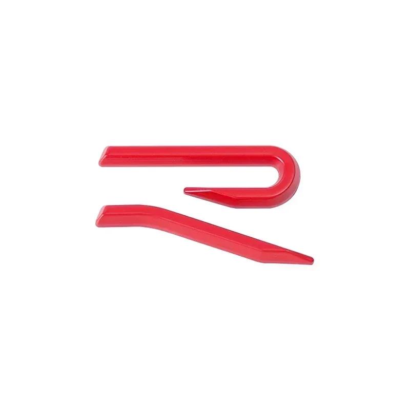 PCVHD1 R Logo Badge 3D Metal Car Metal Body Tail Trunk Sticker For Volkswagen VW Touran Beetle Golf Passat Jetta Polo Bora CC Lavida