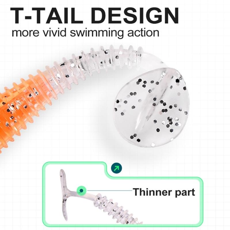 6lots Soft Realistic Floating Lures Swimming Motion Wobblers Artificial Baits Saltwater Freshwaters Use
